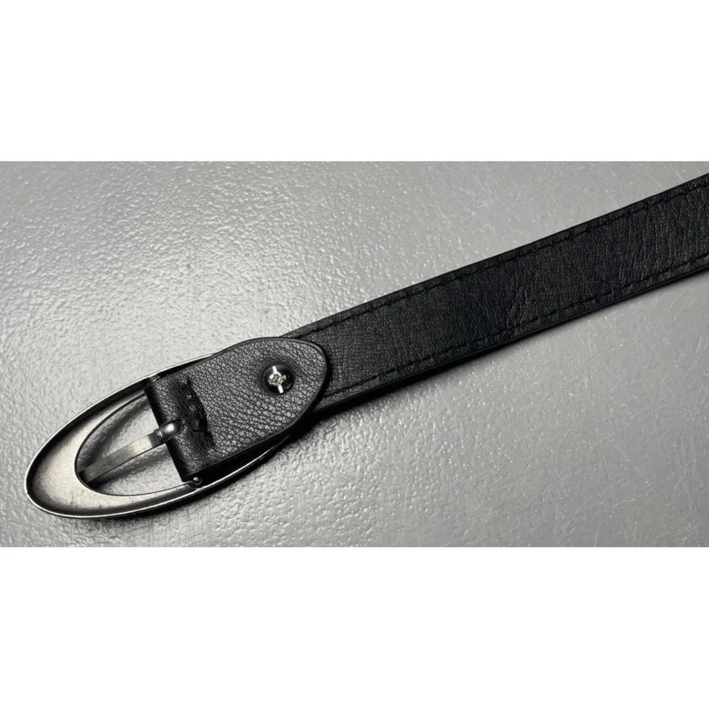 Womens Black Slim Belt‎ 34